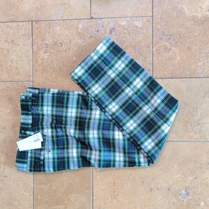Janie and Jack boy's plaid pants. Blue and green. Size 10.